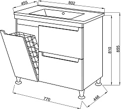 Ceruttispa Мебель для ванной Пьемонт 80 с б/к – фотография-3